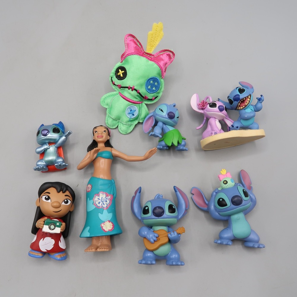 Disney LILO And Stitch Mini Figures PVC Figure Lot Of 8